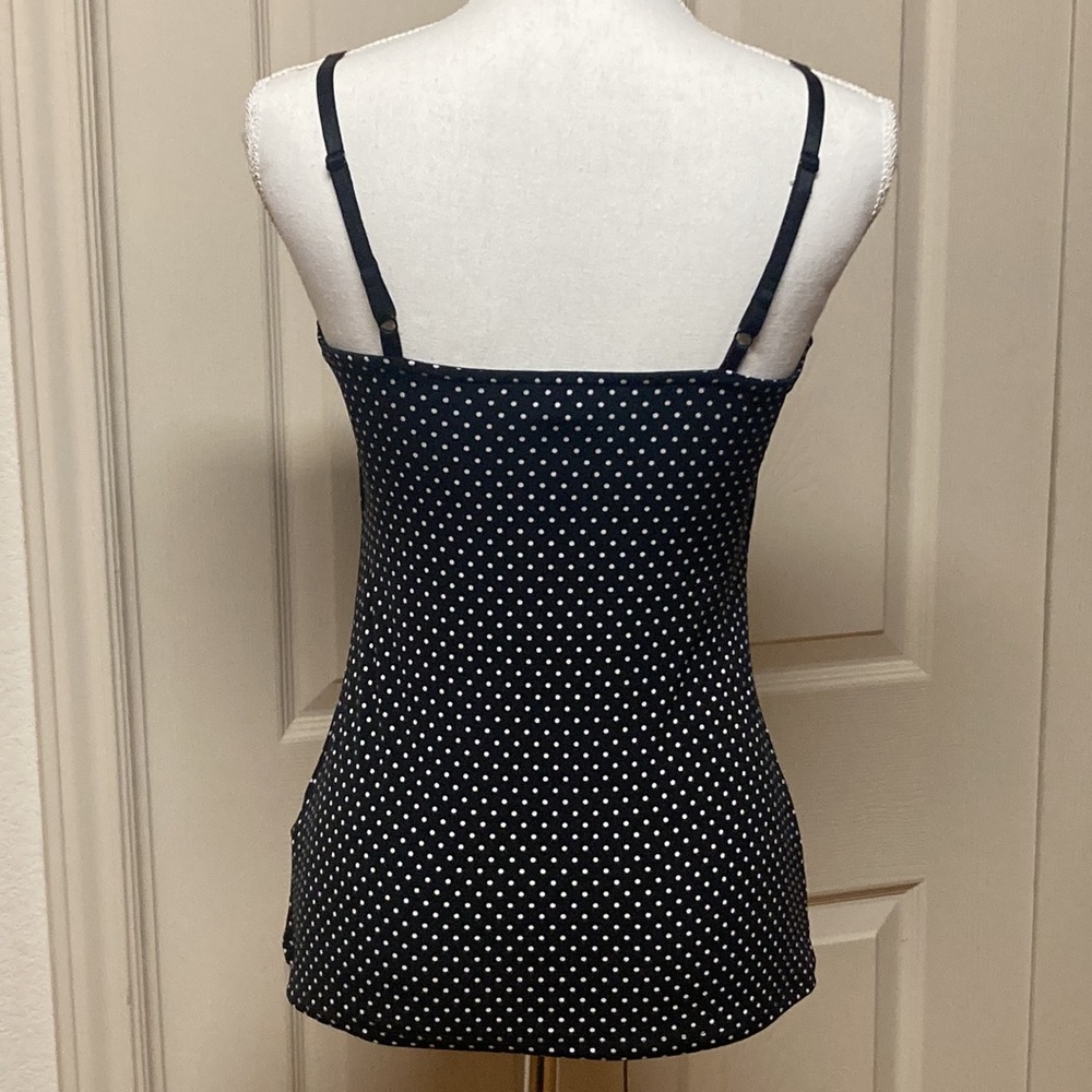 White House Black Market Dot Ruffle Front Camisole Size S - Picture 4 of 11